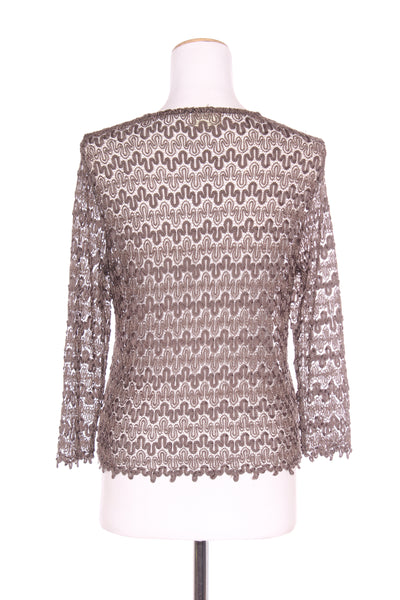 CACHET (NZ) Metallic gold thread lace cardi! 14