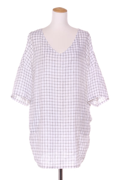 ZEPHYR - Relaxed linen grid print dress! 10-12