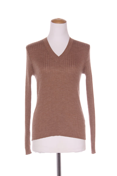 MAX 'V' neck merino rib knit ! 10