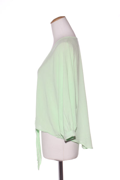 HOURGLASS - Linen blend tie front top - Lime! 18
