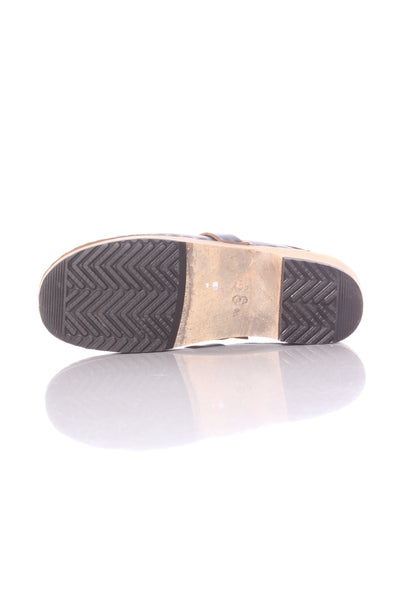 SIMSON - Leather + wooden clogs! 39