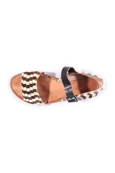 GORMAN - Hide leather checker print sandals! 37