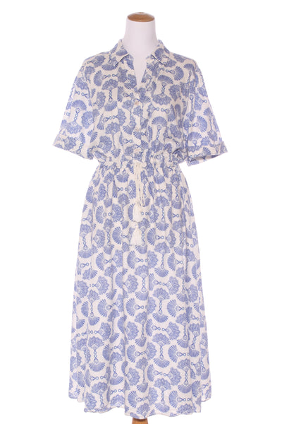 AMAYA - Fan print midi dress! 16