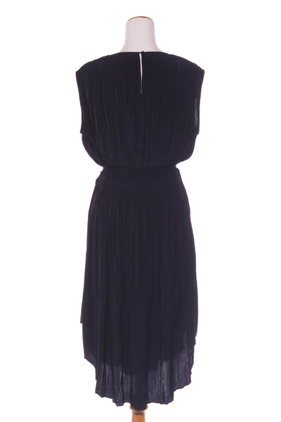COUNTRY ROAD - Navy micro pleat midi dress! 8-10