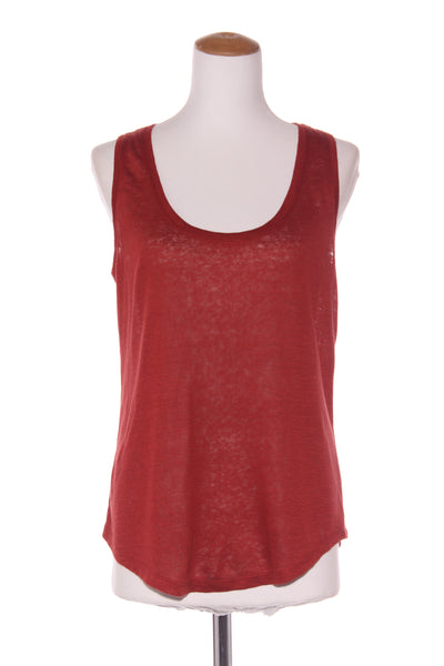 COUNTRY ROAD (LN) Scoop neck linen knit tank - Rust! 14