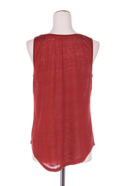 COUNTRY ROAD (LN) Scoop neck linen knit tank - Rust! 14