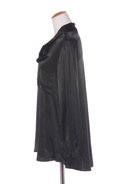 DECJUBA (LN) Pussybow satin button up blouse - Forest! 12