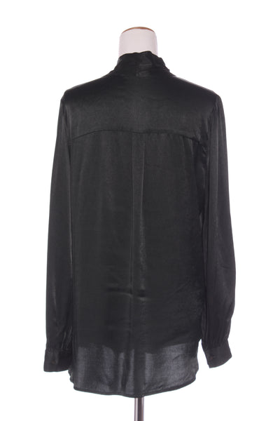 DECJUBA (LN) Pussybow satin button up blouse - Forest! 12