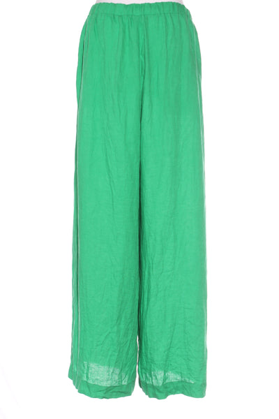 HARRÏE & SAM (BN) Green linen wide leg pant + pockets! 18