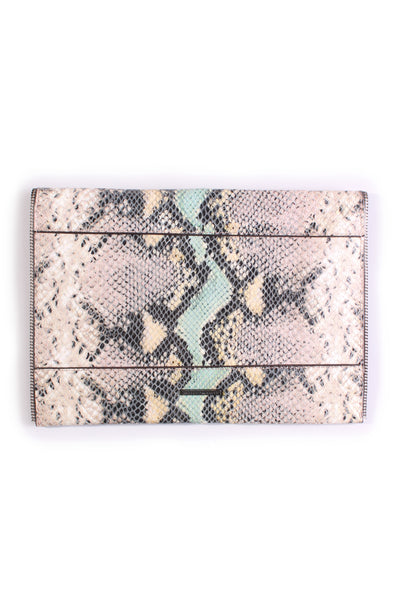 REBECCA MINKOFF "Snake leo" leather clutch!