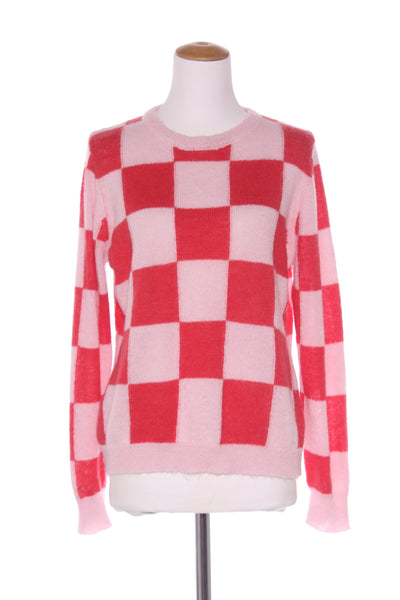 TUESDAY - Mohair + wool knit - Pink/red check! 12