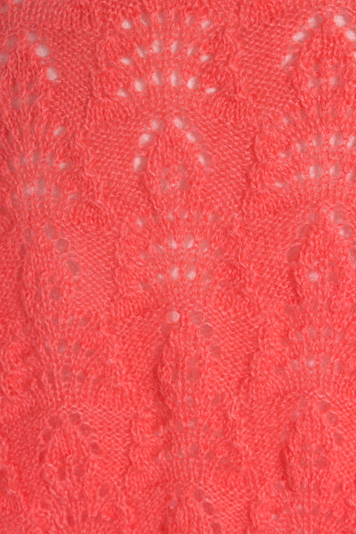 MAX - Wool + mohair patterned knit - Coral! 14