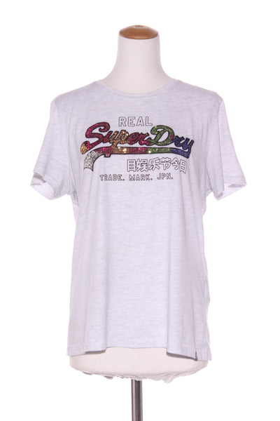 SUPERDRY - Sequin logo tee - Grey marle! 14