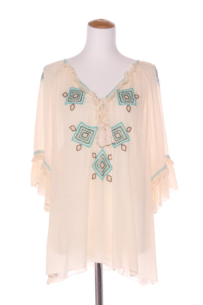LULA SOUL - Turquoise embroidered + embellished top! 20