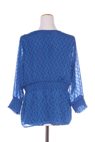 CAPTURE (BN) Cobalt tufted detail faux wrap top! 14