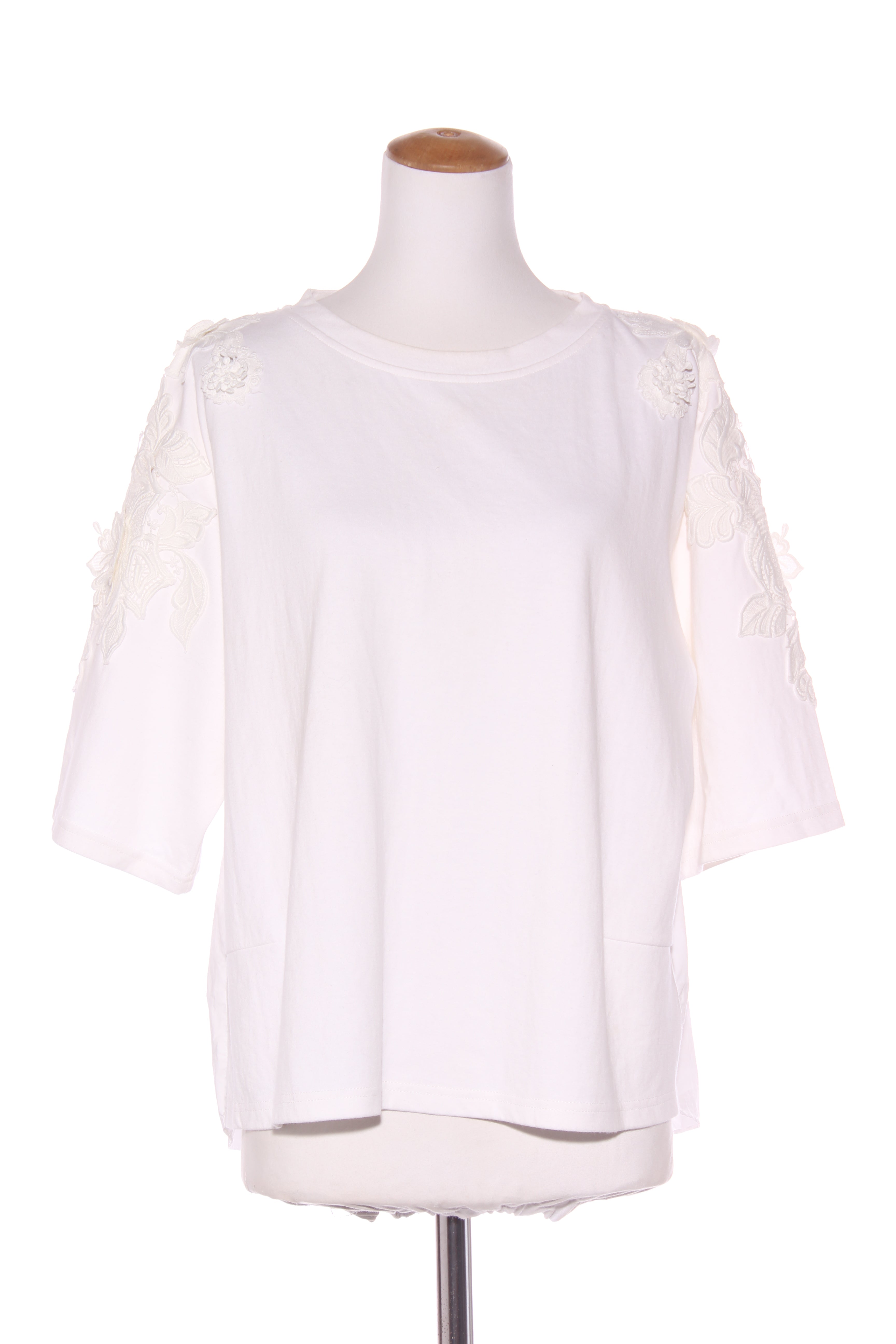 TOBY Lace applique detail top White! 14 Recycle Style