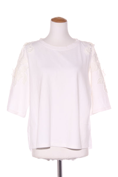 TOBY - Lace applique detail top - White! 14