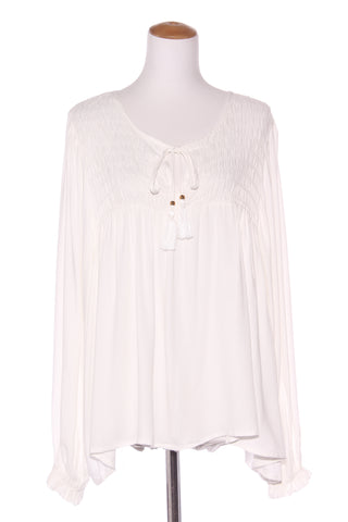 CAPTURE - Shirred detail viscose blouse - Ivory! 16
