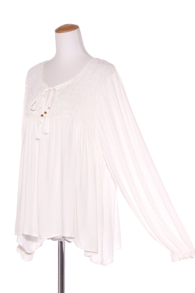 CAPTURE - Shirred detail viscose blouse - Ivory! 16