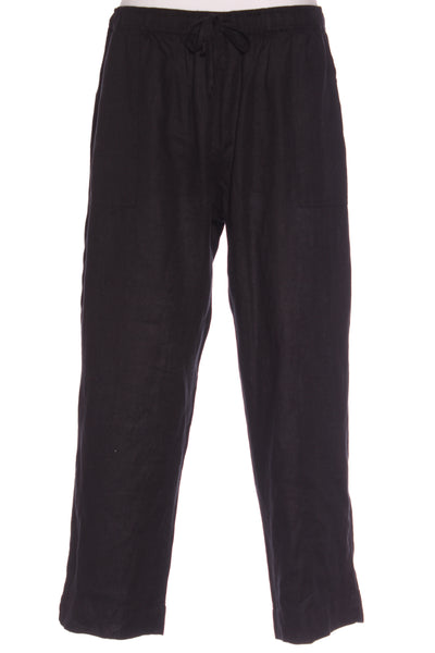 VERGE (LN) Capri linen 7/8th pant - Black! 14