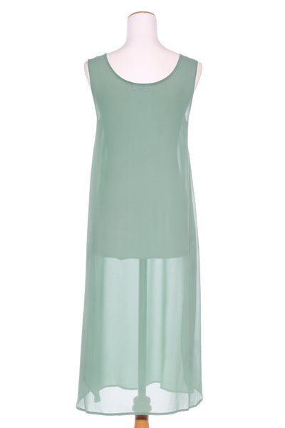 C.REED - Sage green chiffon layering dress! 10