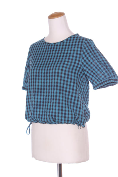 SYLVESTER - Blue check cotton top! 6-10