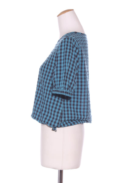 SYLVESTER - Blue check cotton top! 6-10