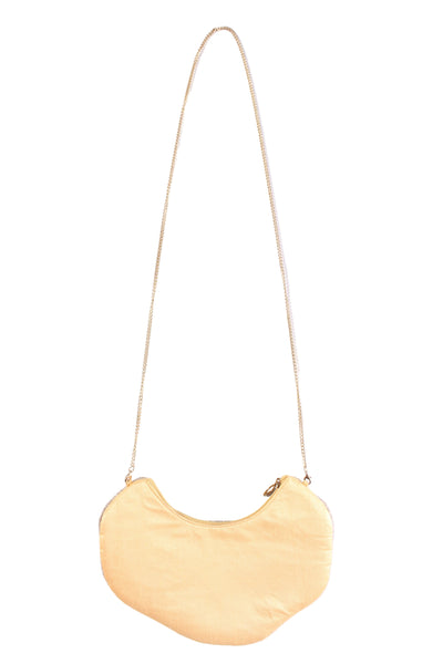 BLUE ILLUSION - Beaded croissant handbag/clutch!