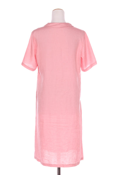 GRAE COVE (LN) Pink linen peterpan collar dress! 10