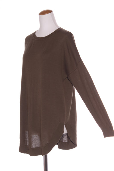 EB & IVE - Khaki curve hem knit jumper! 8-18