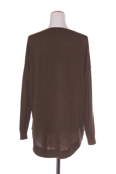 EB & IVE - Khaki curve hem knit jumper! 8-18