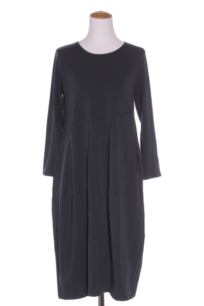 TIRELLI - Diagonal pleat green L/S dress! 10
