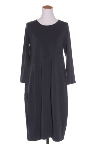 TIRELLI - Diagonal pleat green L/S dress! 10