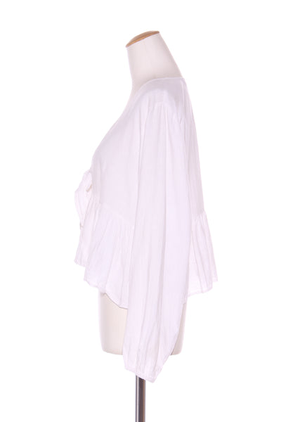 GLASSONS - Billow sleeve linen blend crop top! 16