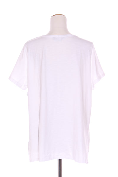 SARA - V neck cotton tee - White! 18