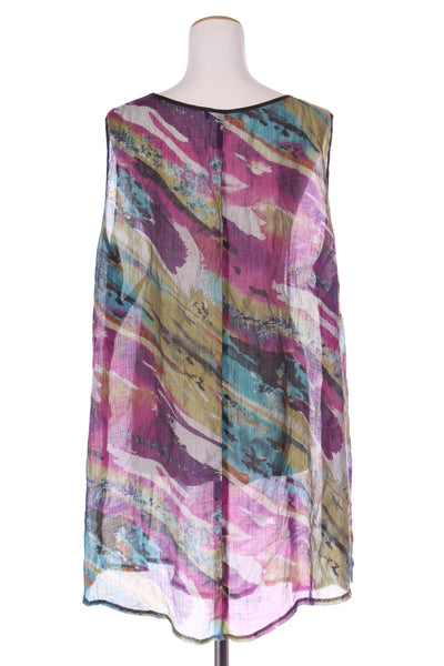 DAVID CARMODY (NZ) Colourful chiffon tencel top! 20