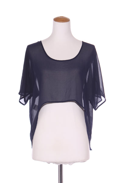 NYNE (NZ) Navy chiffon hi low layering top! 16
