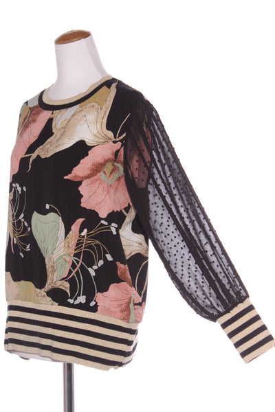 AUGUSTINE "Maggie" stripe hem floral top! 12