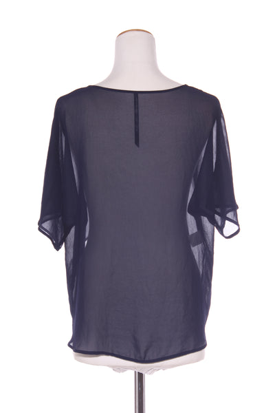 NYNE (NZ) Navy chiffon hi low layering top! 16
