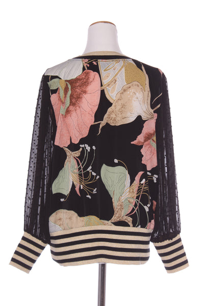 AUGUSTINE "Maggie" stripe hem floral top! 12