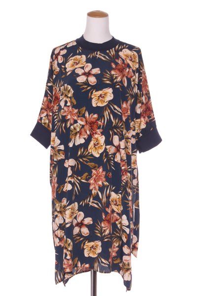 ET ALIA - Navy floral dress with tie! 12-14
