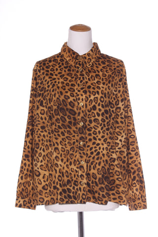 TCD - Tailored cotton leopard print shirt! 18-20