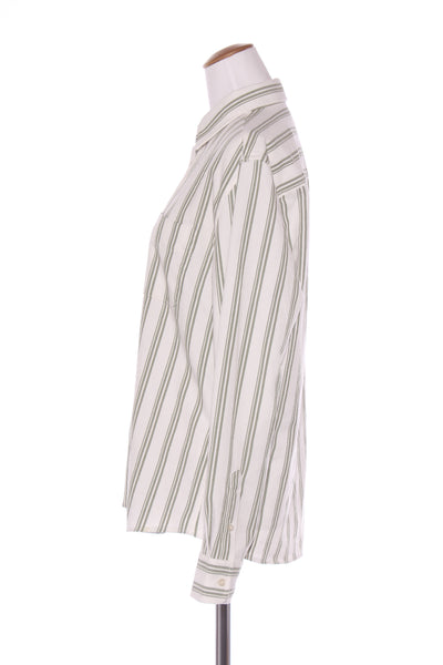 ZARA - Heavy textured olive stripe shirt! 14