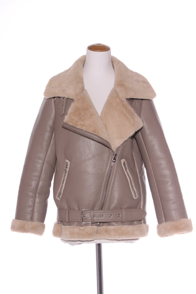DECJUBA - Sherpa lined aviator jacket! 10-12