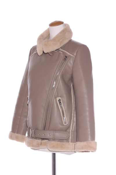 DECJUBA - Sherpa lined aviator jacket! 10-12