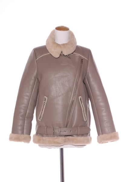 DECJUBA - Sherpa lined aviator jacket! 10-12