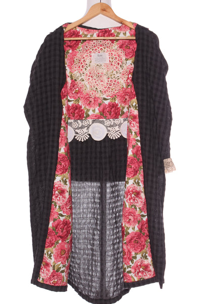 LACE by Donelle Scott (NZ) Wool check duster! 10-14