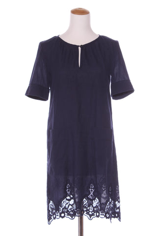 SYLVESTER - Broderie navy cotton dress! 8