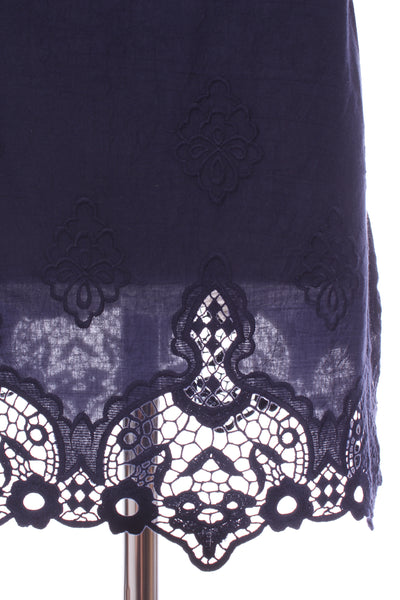 SYLVESTER - Broderie navy cotton dress! 8