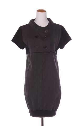 MARILYN SEYB - Edgy pinstripe deconstruct dress! 12-14